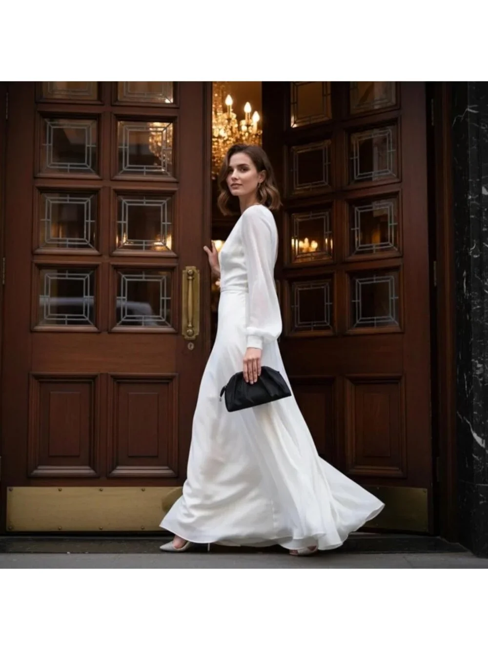 Women's Black Pleated Satin Clutch Purse Formal Evening Wedding Bag